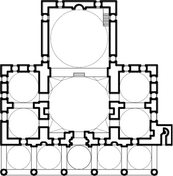 Multiple dome layout; Murat Pasa Mosque.
