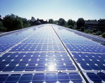 Solar PV panels.