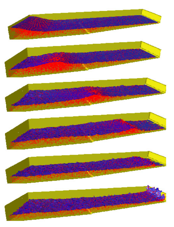 Breaking wave on a beach. Oblique wave on a 3D domain.