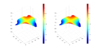 Comparison between numerical results (left) and exact solution (right) for UP region at t = 0.33s.