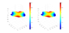 Comparison between numerical results (left) and exact solution (right) for UP region at t = 1s.