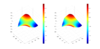 Comparison between numerical results (left) and exact solution (right) for CAB region at t = 0.33s.